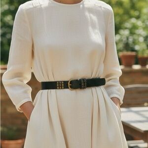 Levi’s Black Leather Studded Belt Gold Buckle Western Boho Rock Y2K